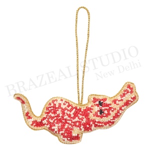 Árbol de Navidad hecho a mano tela bordada decoraciones personalizadas al por mayor ornamento con Taxi coche Tigre ancla frutas Yak - Product Image 2