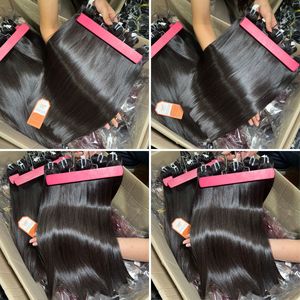 Extensions de cheveux humains brésiliens Remy lisses comme des baguettes, prêtes à être expédiées, tissage de cheveux, fixation par fusion, cheveux vierges bruts non traités provenant de donneurs - Product Image 6