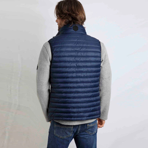 Chaleco de Plumón para Exteriores de la Mejor Calidad, Color Azul Marino, con Cierre, de Nailon y Poliéster, Cortavientos, Ligero, con Bolsillo - Product Image 6