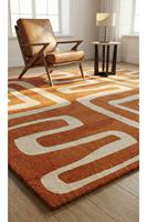 Handmade 100% Wool Hand-Tufted Anti-Slip Geometric Pattern Thick Pile Modern Area Rug Carpet Multicolour Cotton Backing Home
