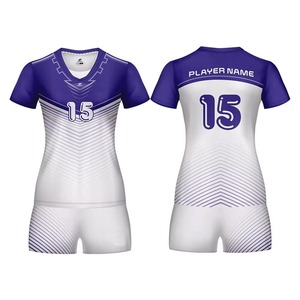 Unisex Sleeveless <b>Volleyball</b> Jersey <b>Set</b> Customized Colors V-neck Solid Moisture Wicking Fitted Athletic Sublimated Uniform - Product Image 3