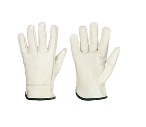 HOLY SIGNS INTERNATIONAL Sheep Grain Leather Durable Safety <b>Driver</b> Work <b>Gloves</b> Strap EN420 Certified Breathable Elastic Wristlet - Product Image 1