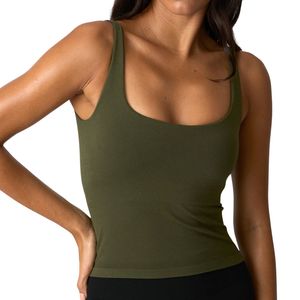 Custom Wholesale Women Seamless Yoga Tank <b>Top</b> Fitness Sleeveless Gym Shirt Breathable Stretch Sports Vest Activewear - Product Image 2
