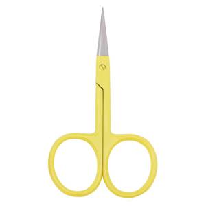 Ciseaux à cuticules jaunes, lame en acier inoxydable, manche en plastique, pointe acérée, outil de manucure pour adultes - Product Image 1