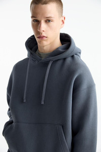 Custom Printed 500GSM 100% Cotton Oversized Winter Warm Hoodie Breathable Drop Shoulder Design Embroidered Logo Plain Dyed - Product Image 4