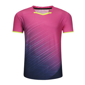 Ropa de tenis de mesa personalizada para hombre y mujer, camiseta de voleibol transpirable de secado rápido, ropa de bádminton de manga corta - Product Image 4