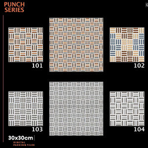 Baldosas Digitales para Estacionamiento en Exteriores, Cerámica Mate de 300x300 mm, 30x30 cm, 12x12 Pulgadas, para Entradas de Autos y Garajes - Product Image 1