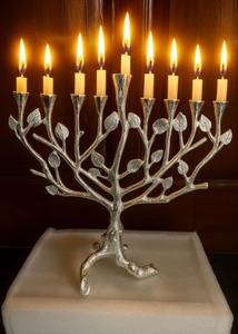 Modern <b>Blue</b> Resin Hanukkah Menorah 9-<b>Candle</b> Holder Decorative Jewish Judaica Religious Holiday <b>Candle</b> Stand - Product Image 6