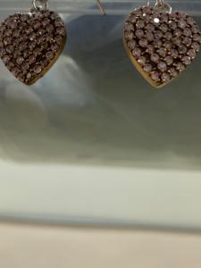 Pendientes Colgantes en Forma de Corazón para Mujer, Plateados en Oro Blanco, con Gemas de Moda, Hechos a Mano con Circonita Cúbica, Venta al Por Mayor - Product Image 3