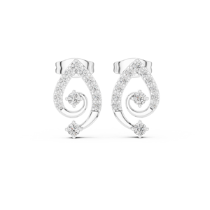 Rainforest Radiance 14K Gold Luxury Round <b>Halo</b> <b>Earrings</b> with Moissanite Trendy Bridal and Party Jewelry - Product Image 5