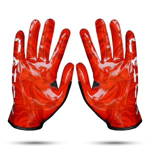 Gants de football personnalisés en polyuréthane, à doigts complets, respirants, avec fermeture auto-agrippante, unisexes, pour l'entraînement et toutes les saisons - Product Image 2