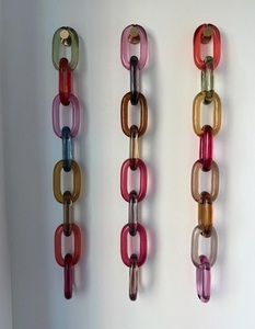 Resin Link chain decorative The colorful beautiful Design luxury <b>Large</b> chain <b>wall</b> <b>decor</b> item handmade Sculpture For modern home - Product Image 1
