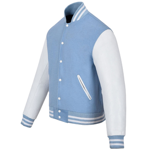 Hot Sale Retro Sleeves Wool <b>Leather</b> Varsity <b>Jacket</b> for <b>Men</b> Letterman <b>Jackets</b> Custom logo Embroidery Hooded Versity <b>Jacket</b> - Product Image 1