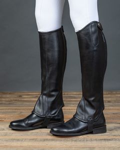 <b>Women</b> Genuine Leather Tall Riding <b>Boots</b> Solid Color Buckle Closure Equestrian Riding - Product Image 3