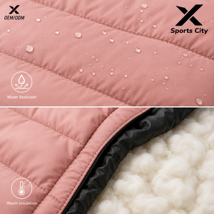 Veste matelassée à capuche pour femme X Sports City, résistante à l'eau et au vent, hiver, manches longues, fermeture éclair, multicolores, OEM - Product Image 5