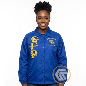 Veste décontractée pour femme GREEK TREASURES personnalisée avec broderie Sigma Gamma Rho Sorority, coupe-vent, imperméable, respirante et à séchage rapide - Product Image 1