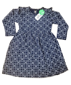 Mangas largas para niñas Niños O-cuello Casual Vestido que combina con todo para primavera Otoño Algodón puro - Product Image 3