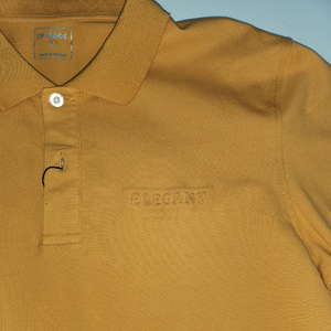 เสื้อโปโลผู้ชายสีพื้น ผ้าถัก แขนสั้น ทรงปกติ สีเหลืองมัสตาร์ด คุณภาพสูงจากเวียดนาม - Product Image 1