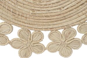 Beautiful Decorative Handwoven Rattan Floral <b>Placemat</b> <b>Round</b> Dining Table Mat Elegant Stylish EcoFriendly Kitchen Table Accessory - Product Image 4