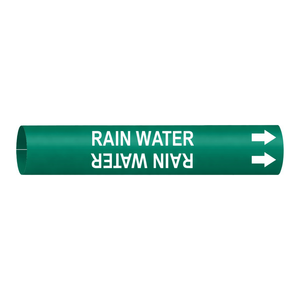 ตัวติดป้ายระบุท่อแบบยืดหยุ่นสำหรับการระบุท่อภายในและภายนอกอาคารโดย Brady Rain Water - Product Image 1