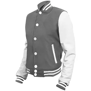 Custom <b>Leather</b> Sleeve Varsity <b>Jacket</b> With Custom Name And Number Premium Embroidered Chenille Patch Letterman <b>Jacket</b> For Clubs - Product Image 2