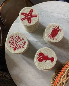 Traditional Style Glass Seed <b>Beads</b> <b>Coaster</b> With Handcrafted Detailing Perfect For Ethnic Home Decoration And Festive Dining - Product Image 5