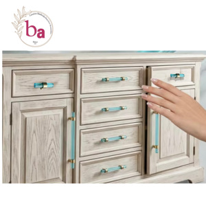 Juego de tiradores cilíndricos de acrílico Ba para gabinetes, diseño contemporáneo, duradero, ecológico, fácil instalación, pomo para muebles del hogar - Product Image 3