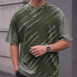 เสื้อยืดสตรีทแวร์โอเวอร์ไซส์สไตล์ใหม่ล่าสุด ล้างสีแบบแอซิดวอช สำหรับเด็กผู้ชาย ขายส่งเสื้อยืดผู้ชายคุณภาพสูงแบบแอซิดวอช - Product Image 6