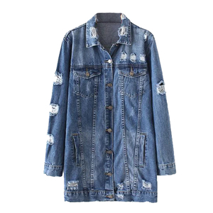 Veste en jean premium pour femme, style Y2K, chic, oversize, courte, vintage, légère, respirante, avec ceinture et boutons, tendance - Product Image 2