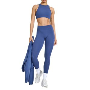 Leggings de yoga taille haute en maille pour femmes, élastiques, anti-odeur, avec poches latérales, contrôle du ventre, respirants, pour la gym - Vente en gros - Product Image 4