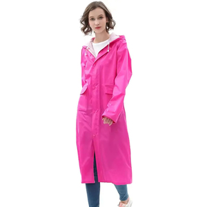 เสื้อกันฝนผู้หญิงดีไซน์ใหม่ ทรงเข้ารูป สำหรับเดินทาง ทำจากโพลีเอสเตอร์ กันน้ำ กันลม มีซิปปิด ปรับแต่งได้ รุ่นยาว - Product Image 5