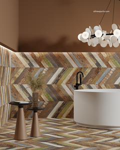 Carreaux de porcelaine émaillée effet bois 600x1200 mm Charoli Multi finition mate Grade A A A+ 60x120 cm pour un aspect de sol naturel - Product Image 3