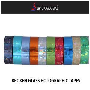 Cinta Adhesiva Holográfica de PET Multicolor con Efecto de Vidrio Roto para Manualidades y Marcos de Fotos - Product Image 1