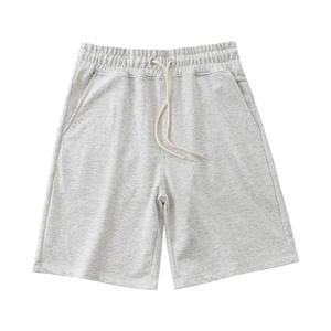 Pantalones Cortos Bermuda de Algodón Morado Sólido para Hombre, Cintura con Cordón, Corte Medio Casual, con Bolsillos, Tejido Transpirable - Product Image 2