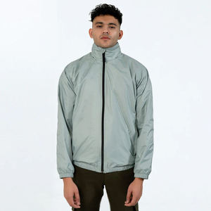 Veste coupe-vent réfléchissante à capuche en similicuir pour homme, personnalisable avec logo, pour la course et l'entraînement, légère, imperméable, hiver - Product Image 6