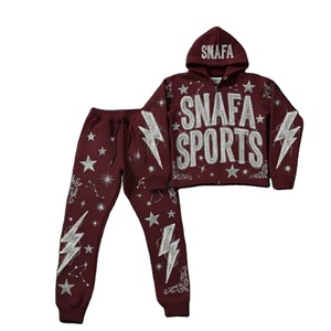 Chándales Bordados con Logotipo Personalizado, de Alta Calidad, 100% Algodón, Color Sólido, Chándales con Capucha para Hombre - Product Image 3