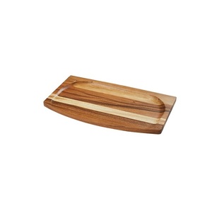 Plateau de service rectangulaire en bois d'acacia de qualité supérieure, moderne, écologique, résistant au lave-vaisselle, pour la restauration et la décoration - Product Image 1