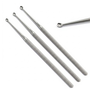 Cureta Quirúrgica Dérmica de 4mm para Tratamiento de Verrugas, Instrumento de Curetaje para Lesiones Cutáneas Plantares, Oídos y Uñas - Product Image 1