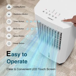Ventilatore Raffrescatore Evaporativo 3-in-1 con 3 Modalità, Climatizzatore Portatile a Basso Consumo Energetico per Hotel - Product Image 6
