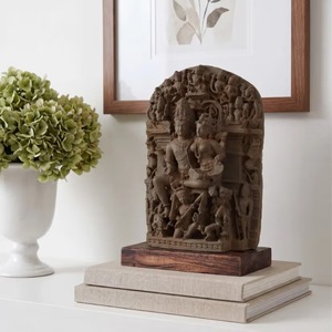 Escultura de Shiva Ravananugraha, Arte de Templo del Siglo XI, Réplica de la Escena de Bendición de Ravana, Venta Directa de Mayorista - Product Image 5