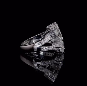 Igi ได้รับการรับรอง CVD แหวนหมั้นเพชรโมอิสสำหรับผู้หญิง14K 18K เครื่องประดับทองรูปไข่ - Product Image 6