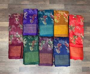 cotton daily wear casual saree Premium Quality Soft Pure Cotton Daily Wear Casual Saree for Women Printed Patterns - Product Image 1