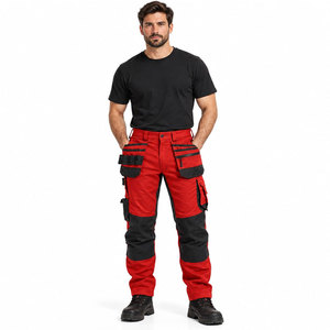 Pantalones de Trabajo Reflectantes para Hombre, Pantalones de Seguridad con Múltiples Bolsillos, Alta Visibilidad, para Trabajadores de la Construcción - Product Image 2