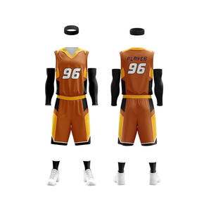 Ensemble de sport de basketball unisexe sans manches avec maillot et short réversibles Good View Industries GW-017 Nom d'équipe personnalisable - Product Image 4