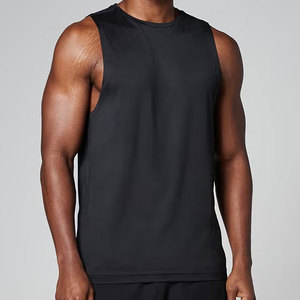 Hot Selling Slim Fit Wholesale Sports Summer High Quality Lightweight Breathable Quick Dry Anti-Pilling Custom Men's Tank <b>Top</b> - Product Image 5