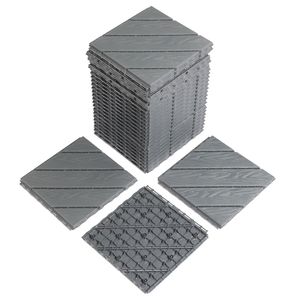 27 Pack 11.8"x11.8" Plastic <b>Interlocking</b> Deck <b>Tiles</b> 20mm Thick Waterproof PP Material for Indoor & Outdoor Patio <b>Floor</b> Decking - Product Image 1