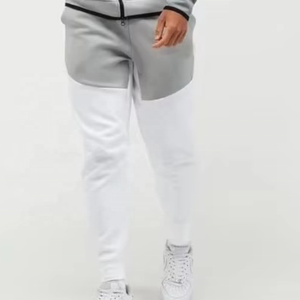 Chándal gris con cremallera transpirable ligero de talla grande para hombre, pantalón con paneles, nueva moda, chándal para hombre hecho a medida - Product Image 6