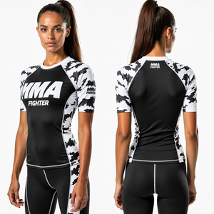 Rashguard personnalisé à compression extensible, respirant, séchage rapide, manches courtes, idéal pour le MMA et le grappling, design sublimé - Product Image 5