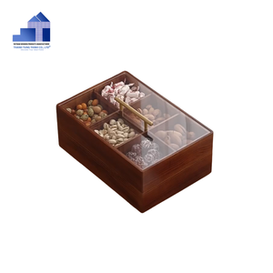Boîte de rangement pour bonbons en bois durable et écologique de haute qualité, forme rectangulaire, bouton en laiton chauffable, logo personnalisé gravé au laser - Product Image 2
