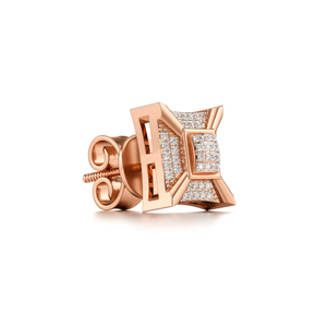 14K Yellow Gold IGI Certified Lab Grown Geometric Diamond <b>Stud</b> <b>Earrings</b> Square Cluster Design Modern Minimalist <b>Fine</b> Jewelry - Product Image 1